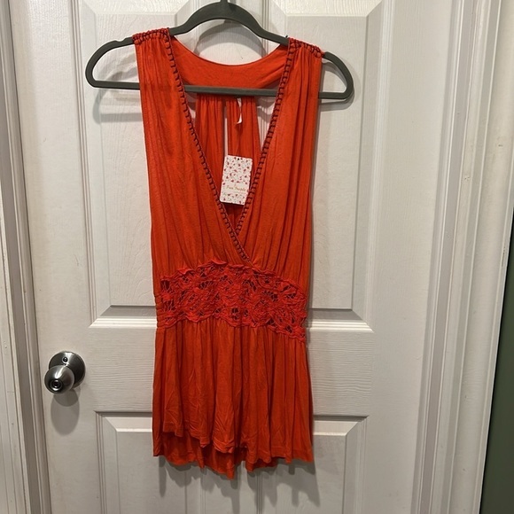 Free People Orange Sleeveless Top - Picture 4 of 11